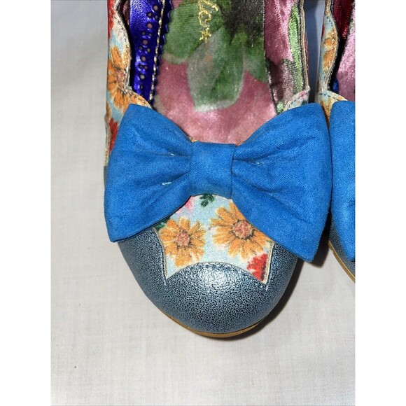 Irregular Choice Iconic Women’s Flair Dress Shoes Size 41 U.S. 10 M Blue Floral - Picture 8 of 14